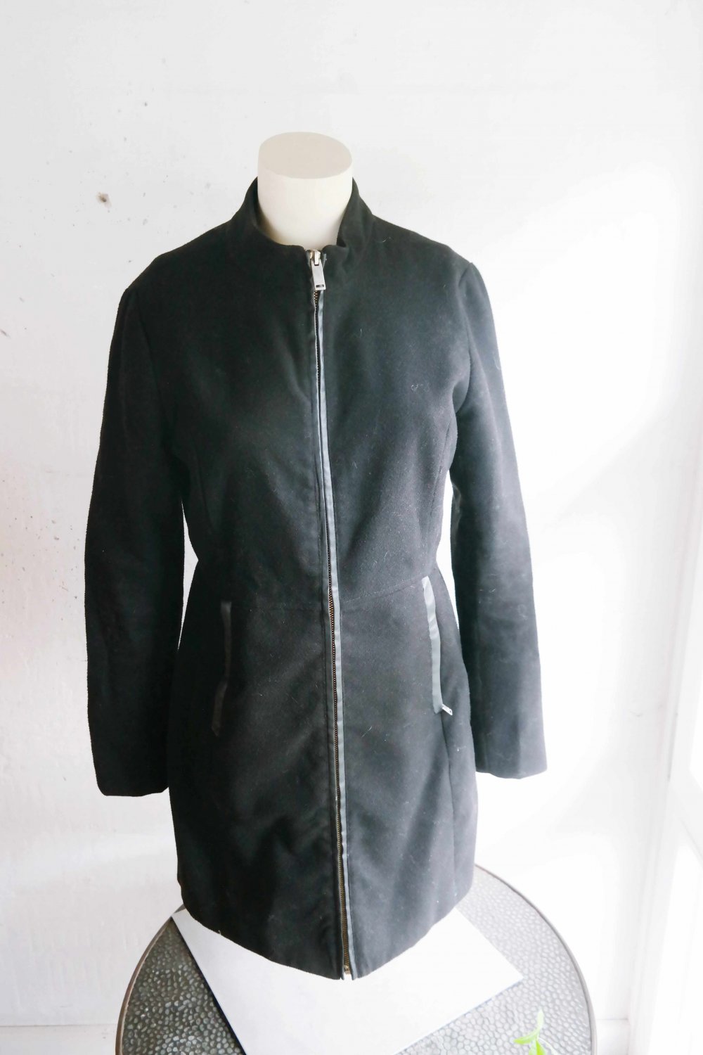 Pull & Bear Mantel Kurzmantel schwarz M 38 edel elegant