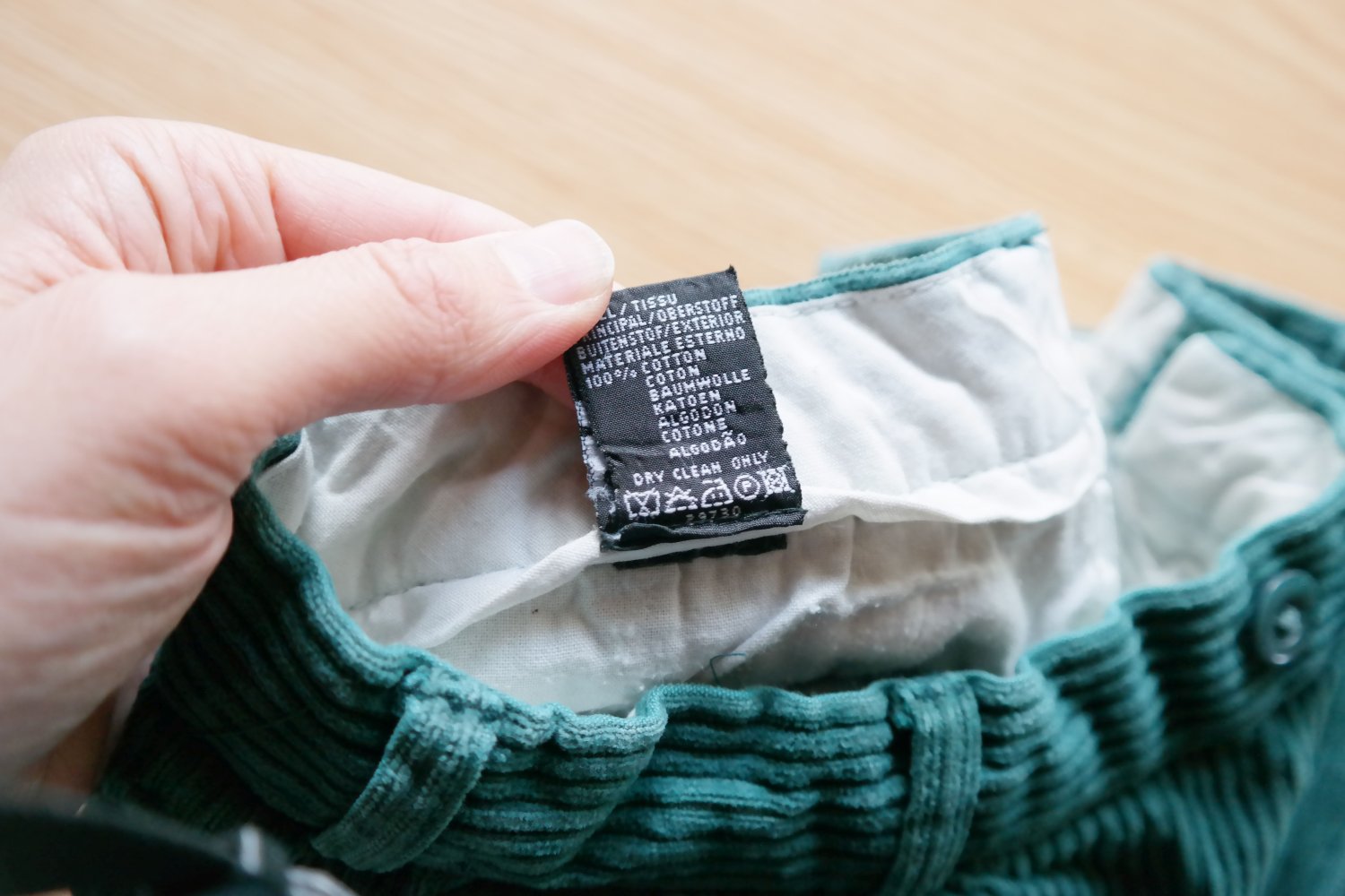 Cordhose dunkelgrün grün baggy wide leg M L oversized 38 40