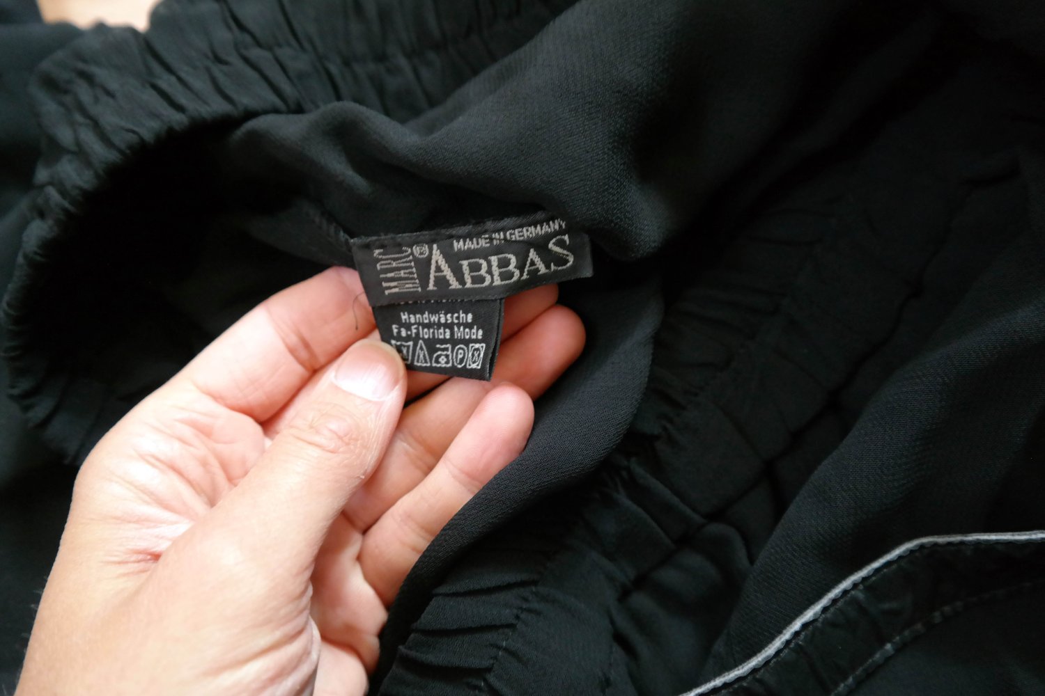 M Abbas Haremshose weite Hose schwarz zipfelig wide leg XXL Sommerhose baggy 