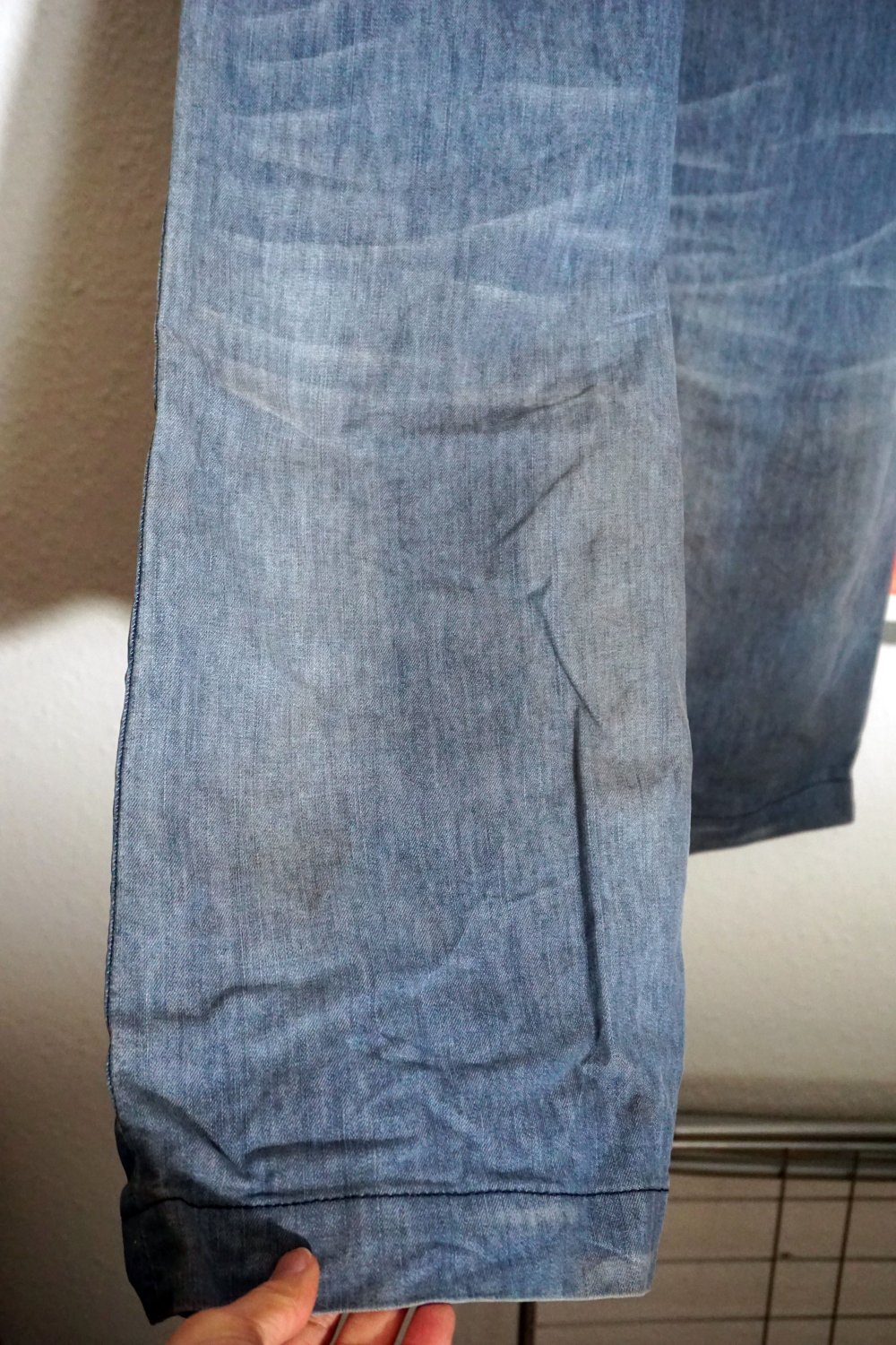 Marco Polo Jeanshose Jeans Hose Flared Schlaghose grau 50er Fifties aufgesetzte Taschen 29 / 34 M 38