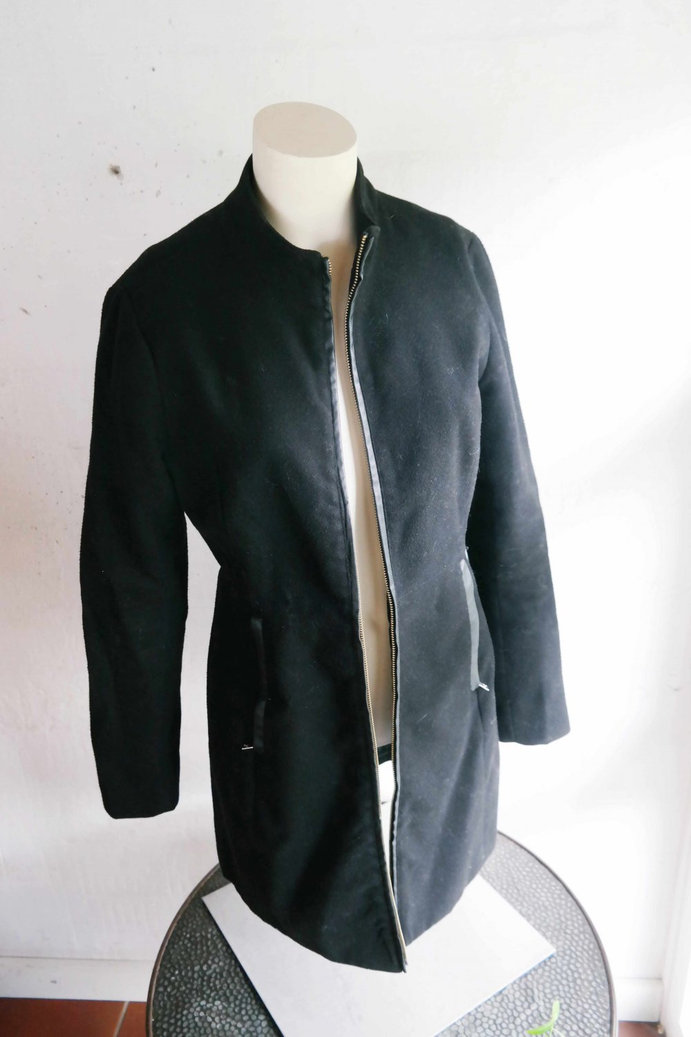 Pull & Bear Mantel Kurzmantel schwarz M 38 edel elegant