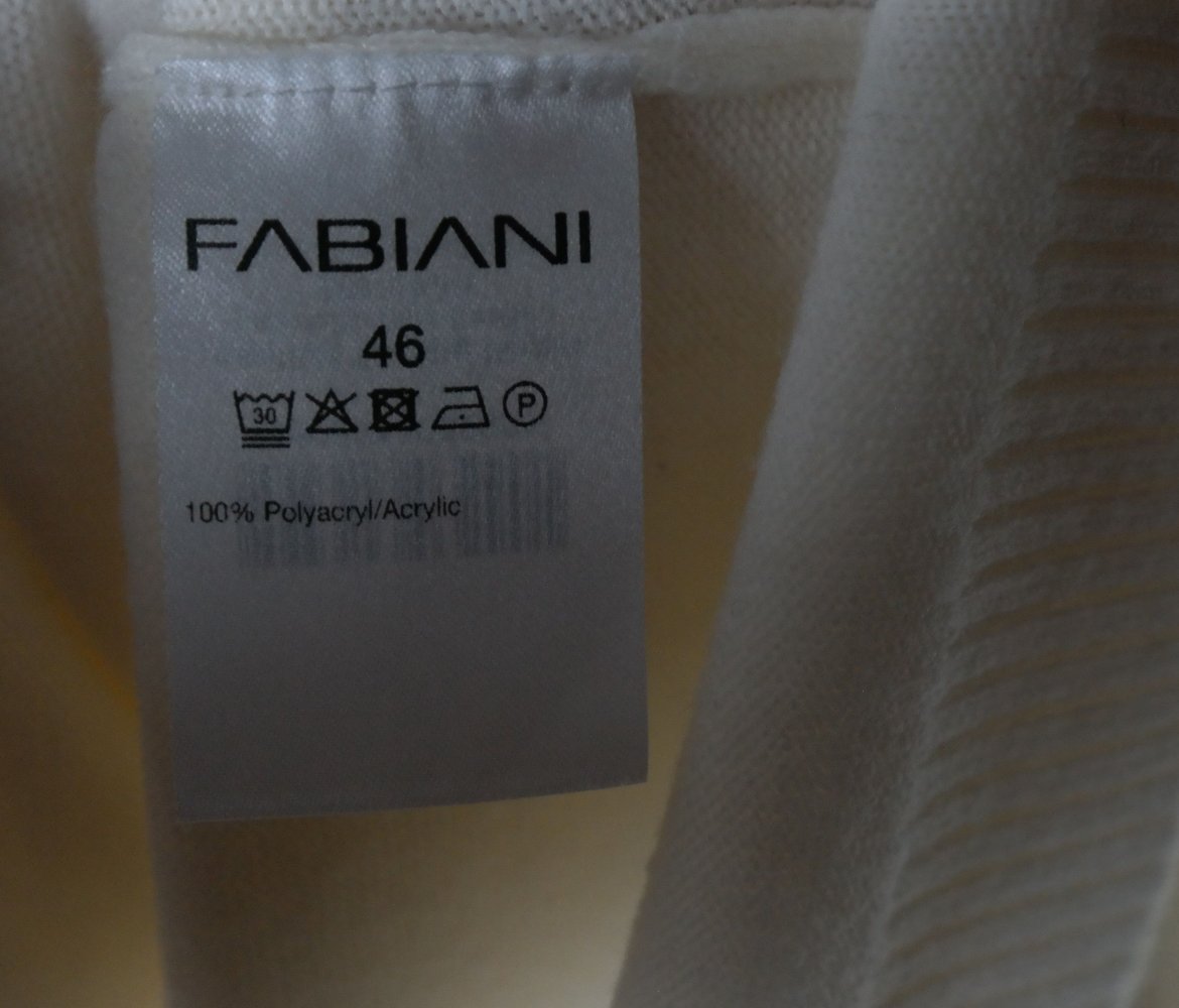 Wie neu Fabiani Pullover weiß creme 46 XXL Langarm Rundhals