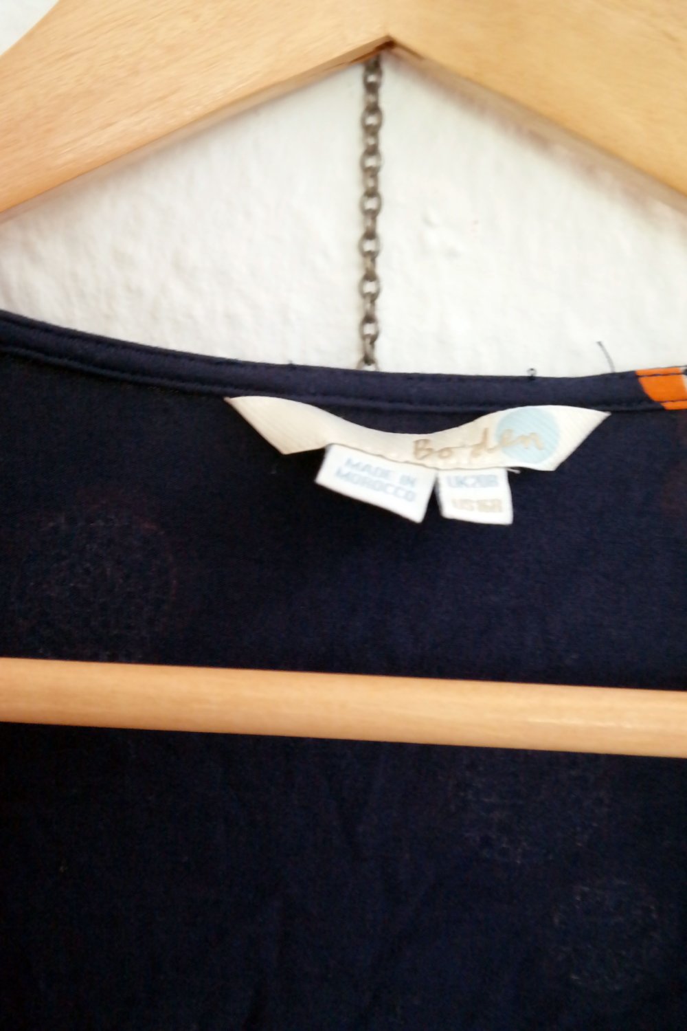 Boden WIckelshirt bunt Blumen Hippie Muster Marimekko Style dunkelblau schwarz XL 42