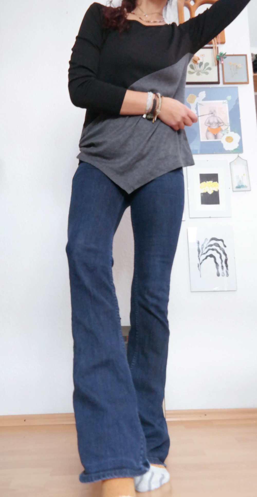 Tommy Hilfiger Schlagjeans Schlaghose flared schwarz S 36 long Jeanshose 