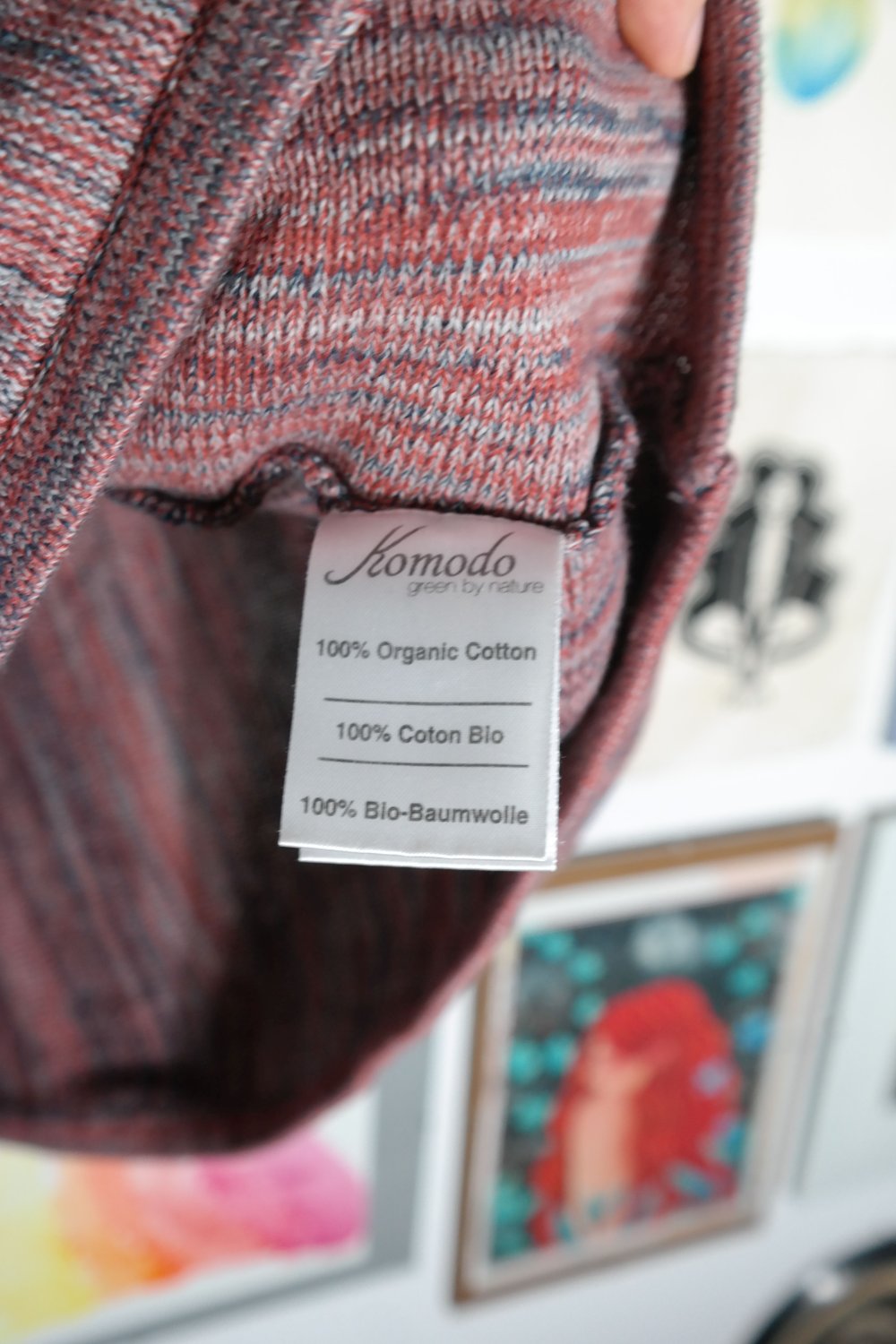 Komodo Pullover bunt boxy Rollkragenpullover Biobaumwolle Fairtrade GOTS M 38 oversized Strickpullover