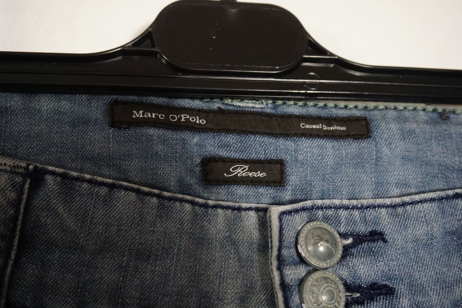 Marco Polo Jeanshose Jeans Hose Flared Schlaghose grau 50er Fifties aufgesetzte Taschen 29 / 34 M 38