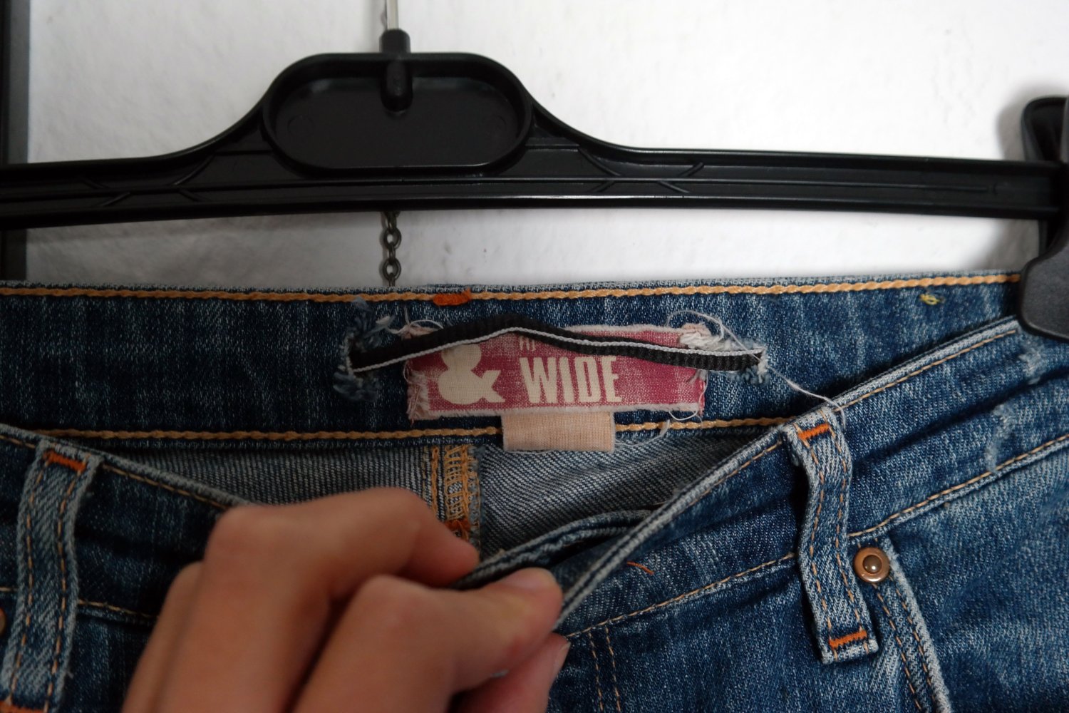 Vintage 90er Jeanshose Fit Wide Größ 31 M 38 wide leg Schlaghose 00er Y2K