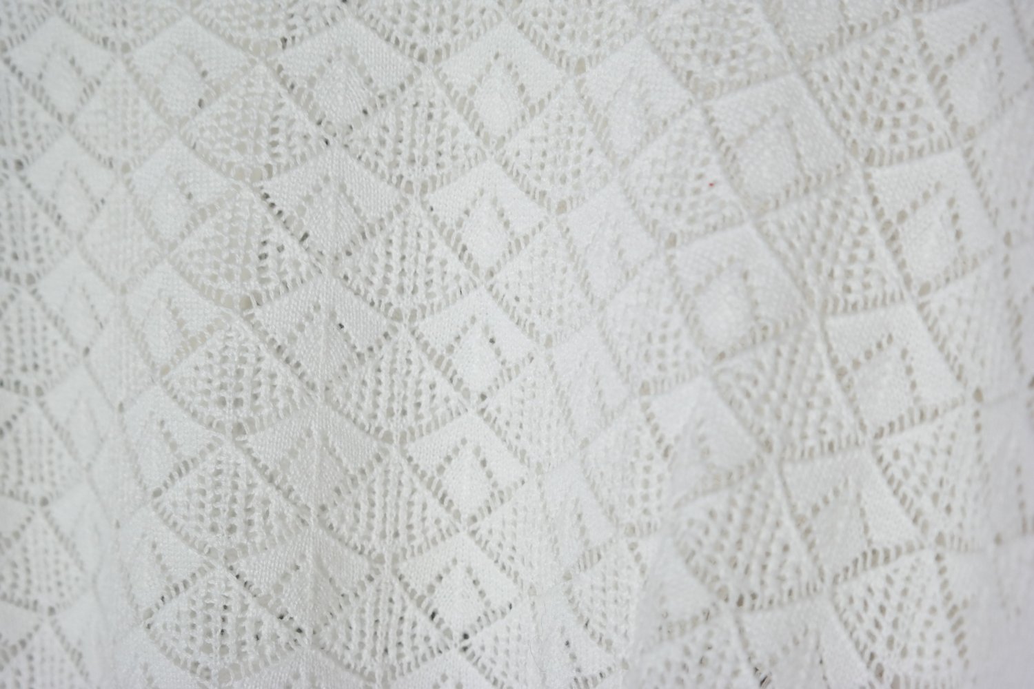 Vero Moda Pullover weiß Ajour Muster Lochmuster M 38 oversized Häkeloptik Hippie Romantik