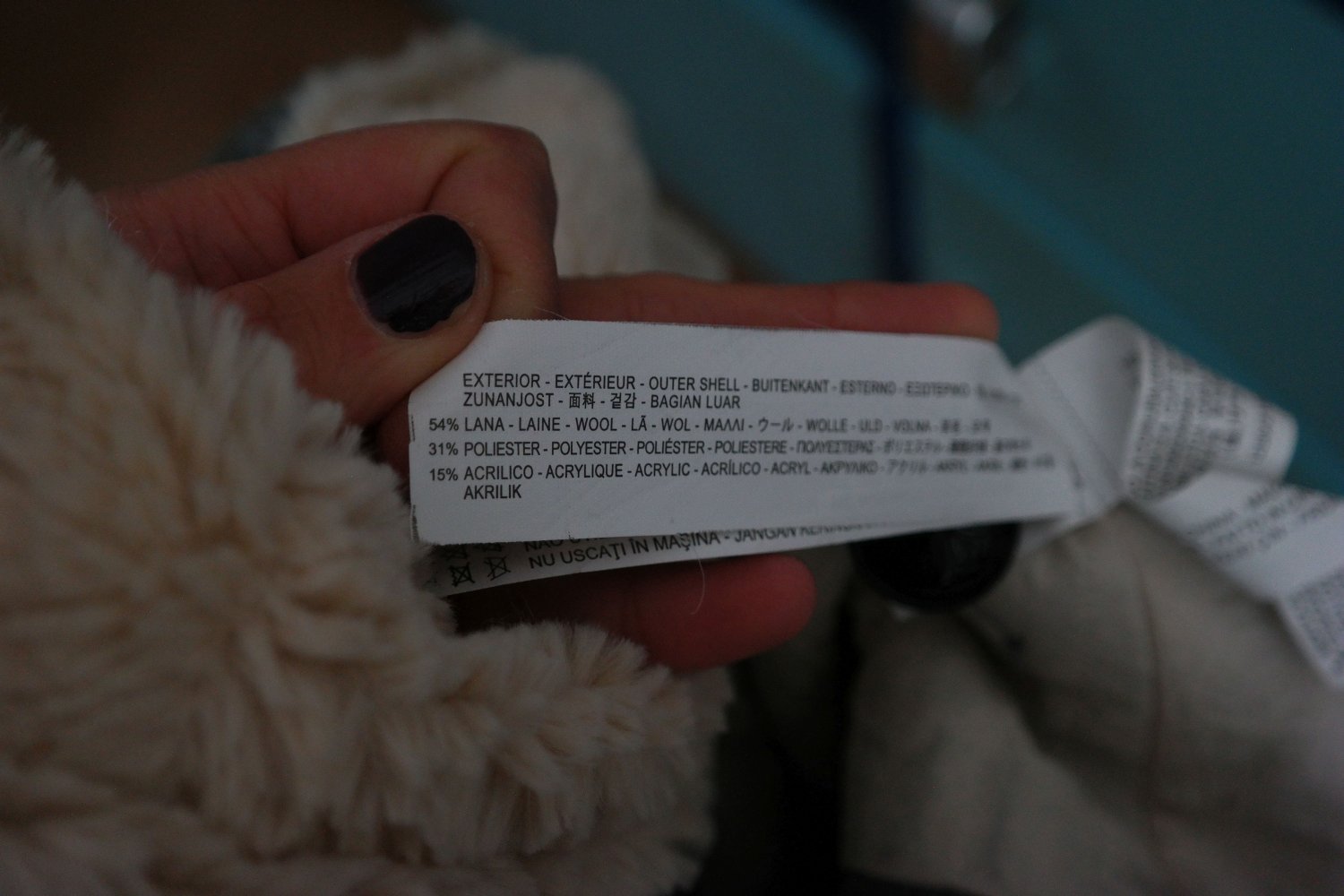 Zara Jacke gefüttert Wolle Wolljacke grau Teddyjacke Teddyfell Kapuze Dufflecoat XS S M 34 36 38