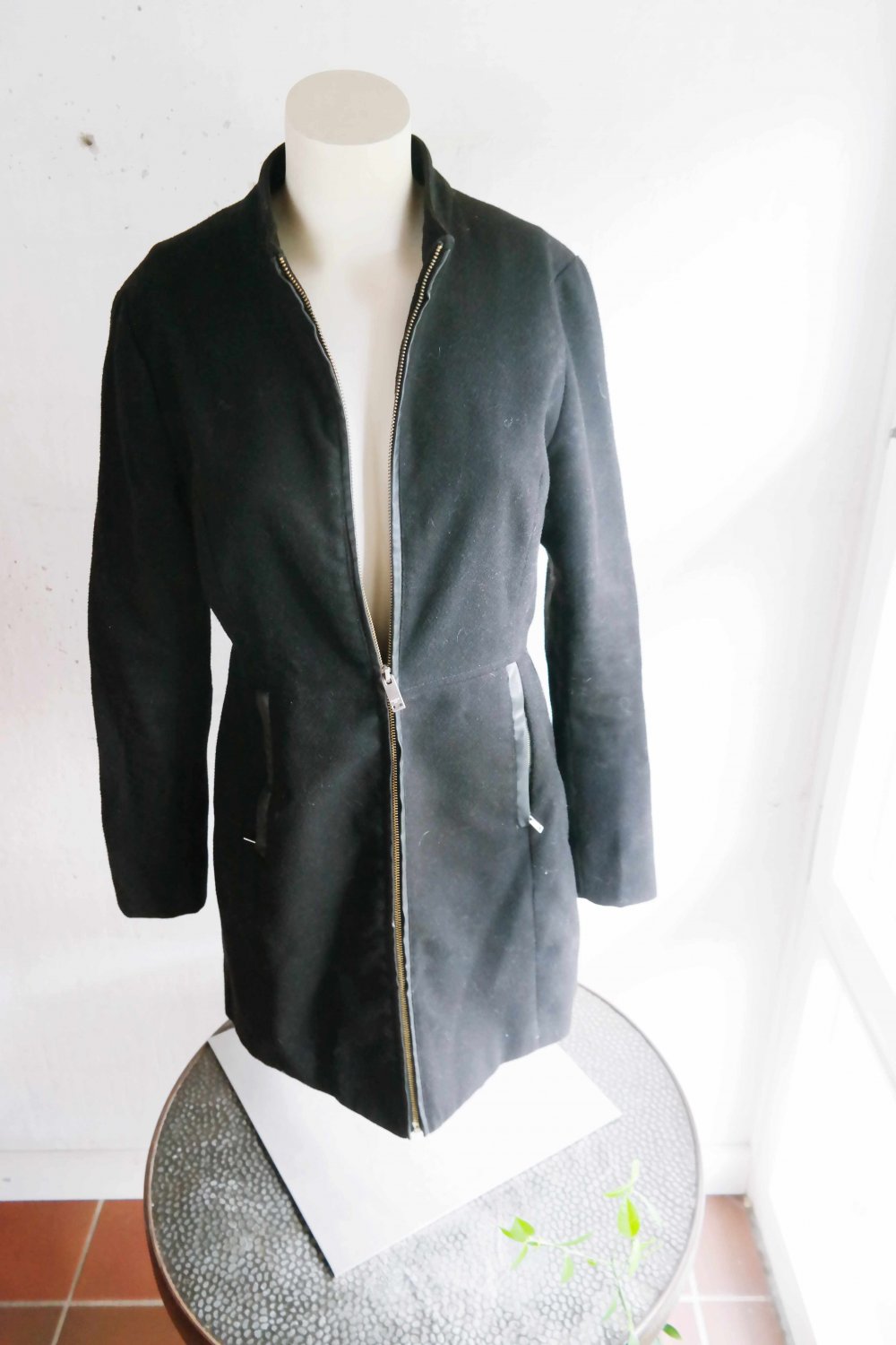 Pull & Bear Mantel Kurzmantel schwarz M 38 edel elegant