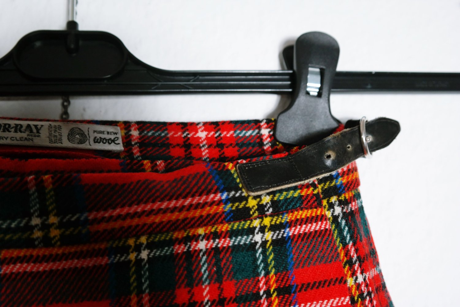 Original Schottenrock Kilt 100% Wolle kariert Gorray Made in England XS S 34 36