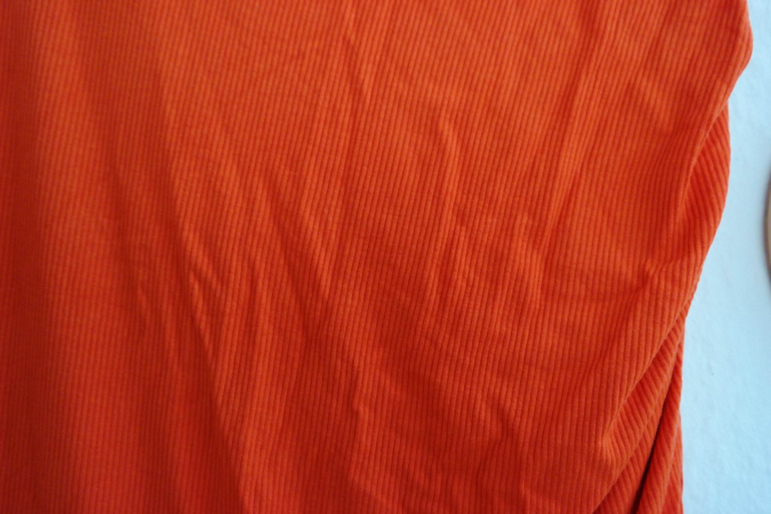 Amisu Rock Maxirock Orange rot Stretch Rippstoff gerippt Gehschlitz 38 M