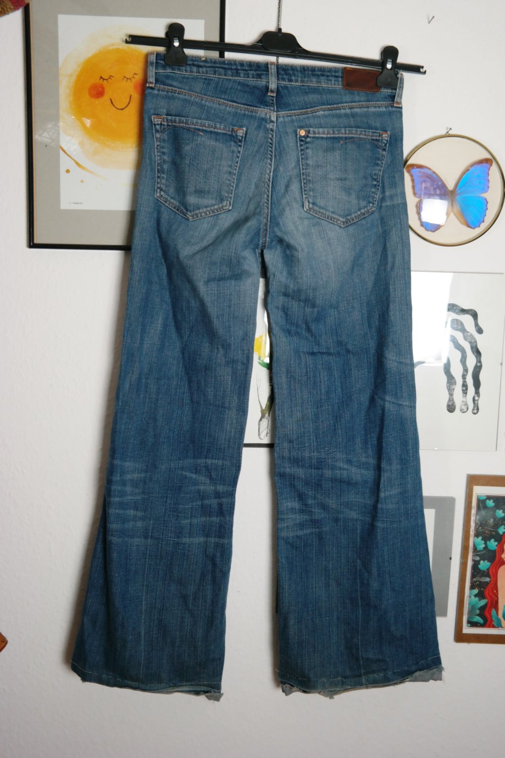 Vintage 90er Jeanshose Fit Wide Größ 31 M 38 wide leg Schlaghose 00er Y2K