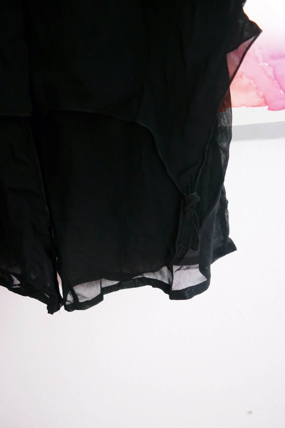 M Abbas Haremshose weite Hose schwarz zipfelig wide leg XXL Sommerhose baggy 
