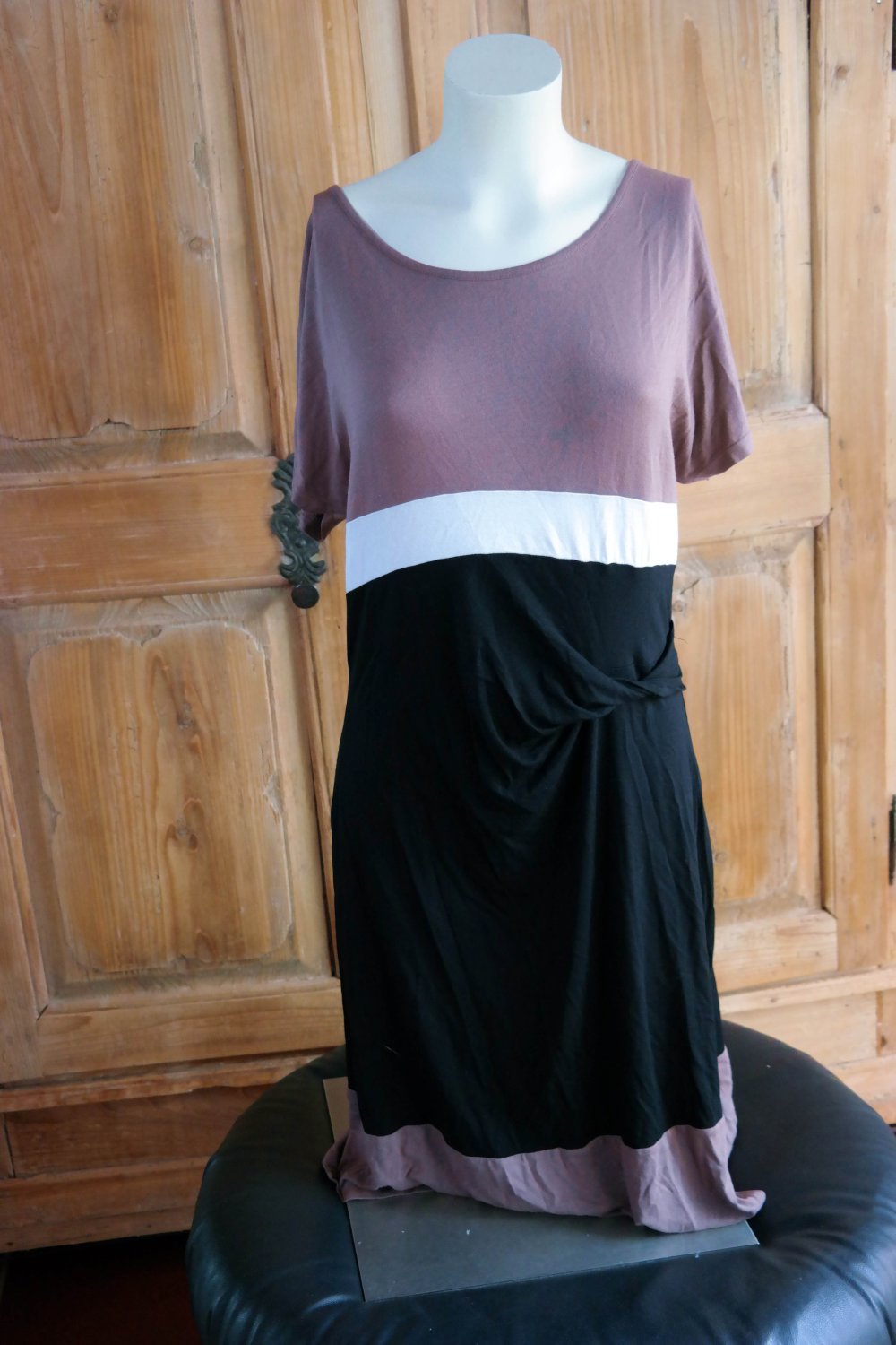 Guess Marciano Shirtkleid Knoten geknotet weiß schwarz 40 L