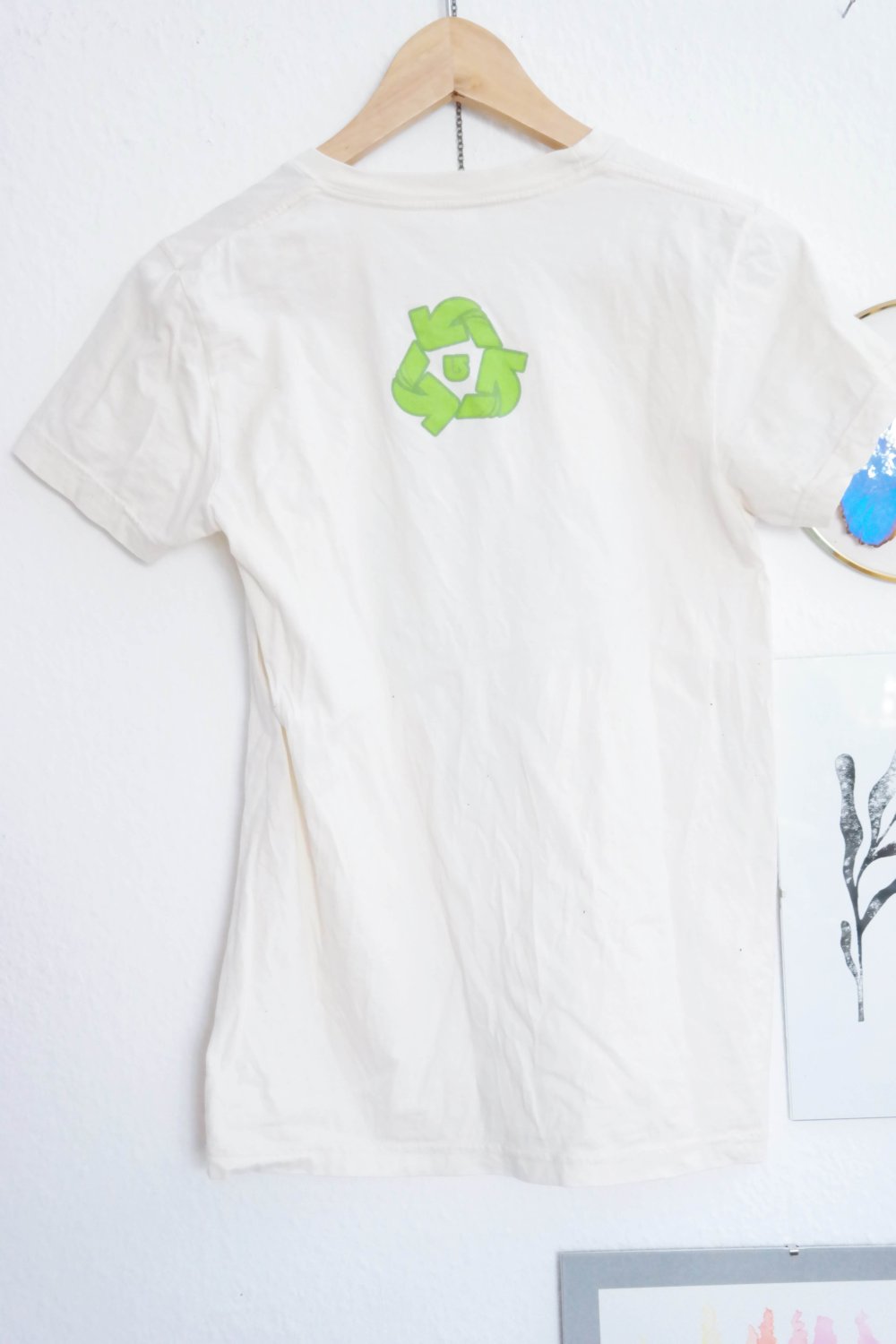 Burton Shirt TShirt Weed Sustainable American Apparel L 40 M 38 creme grün