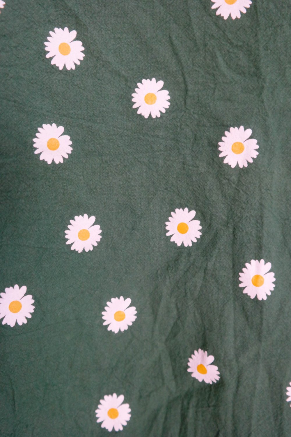 Vintage Shirt Blumen grün Margeriten Baumwolle Oktoberfest Wiesn Tracht L 40