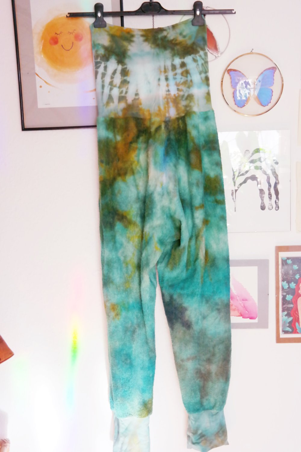 Sinwear Haremshose Sissy Nachreiner bunt grün blau braun Unisize Bündchen Teddystoff