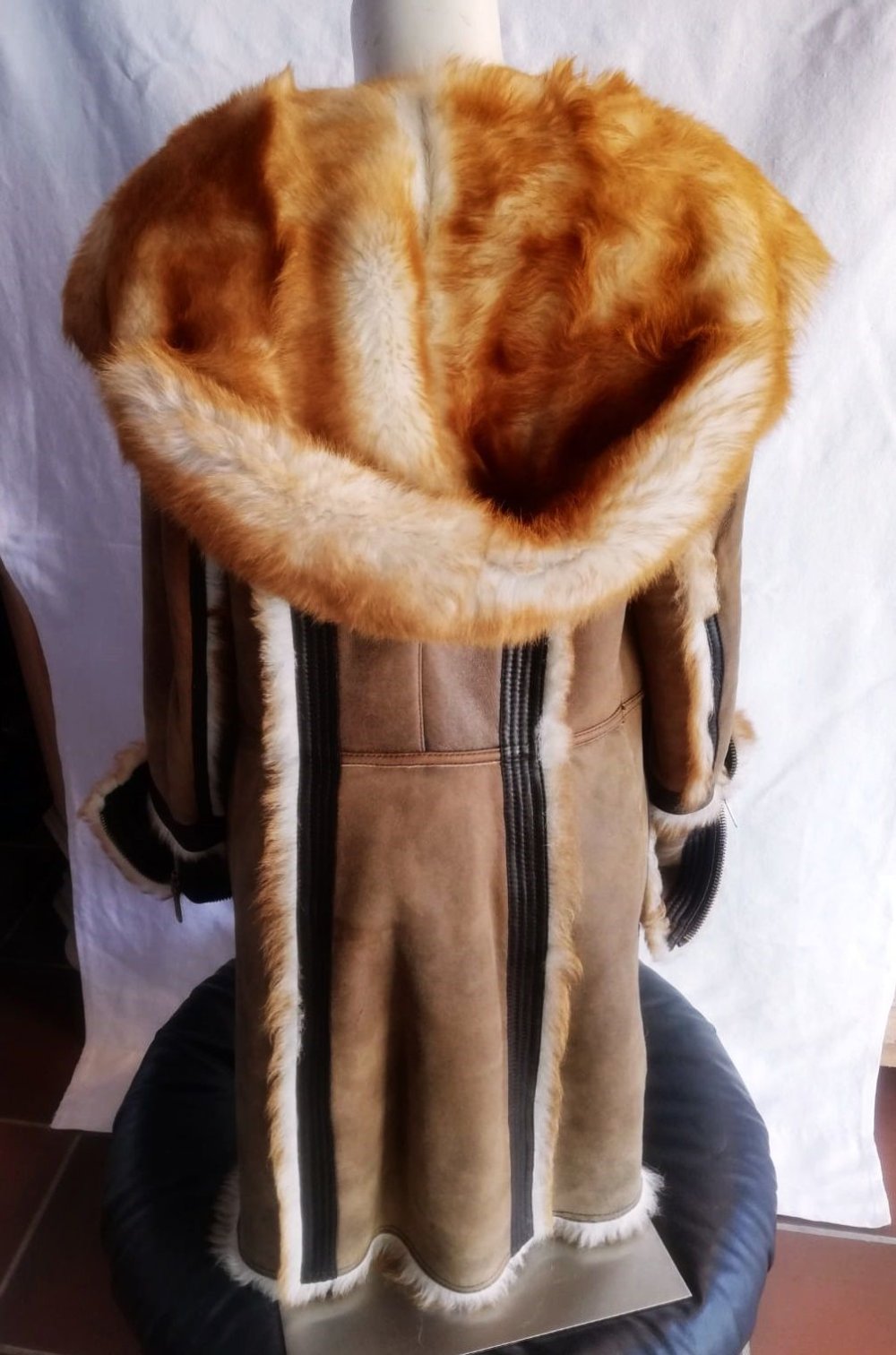 Lammfell Mantel Ledermantel Pelz Pelzmantel S 36 Lammfellmantel Luxus Wildledermantel Kapuze