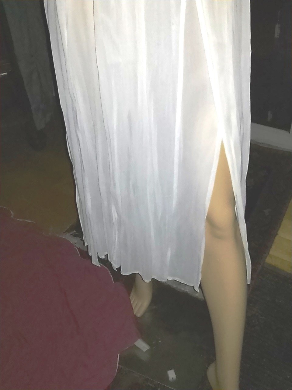 Rock - lang/transparent -von Exclusiv- Gr.36-weiss