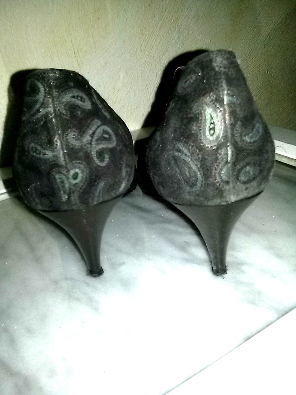  Wild-Lederpumps D'Anna Fratelli- Gr.37,5- Made in Italy-schwarz/kupfer-Paisley