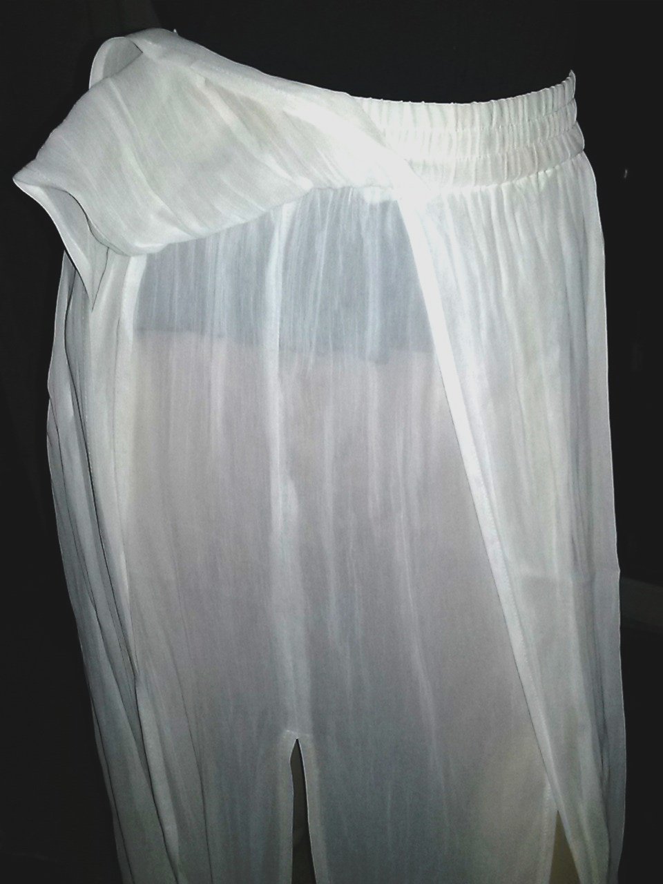 Rock - lang/transparent -von Exclusiv- Gr.36-weiss
