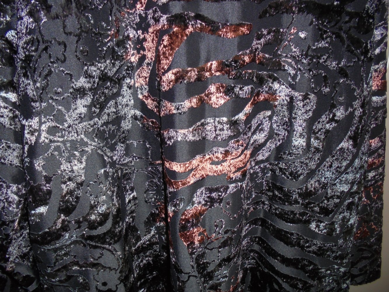 NEU: Damen Longjacke schwarz-braun gemustert Gr. 42-44 v. Doris Streich