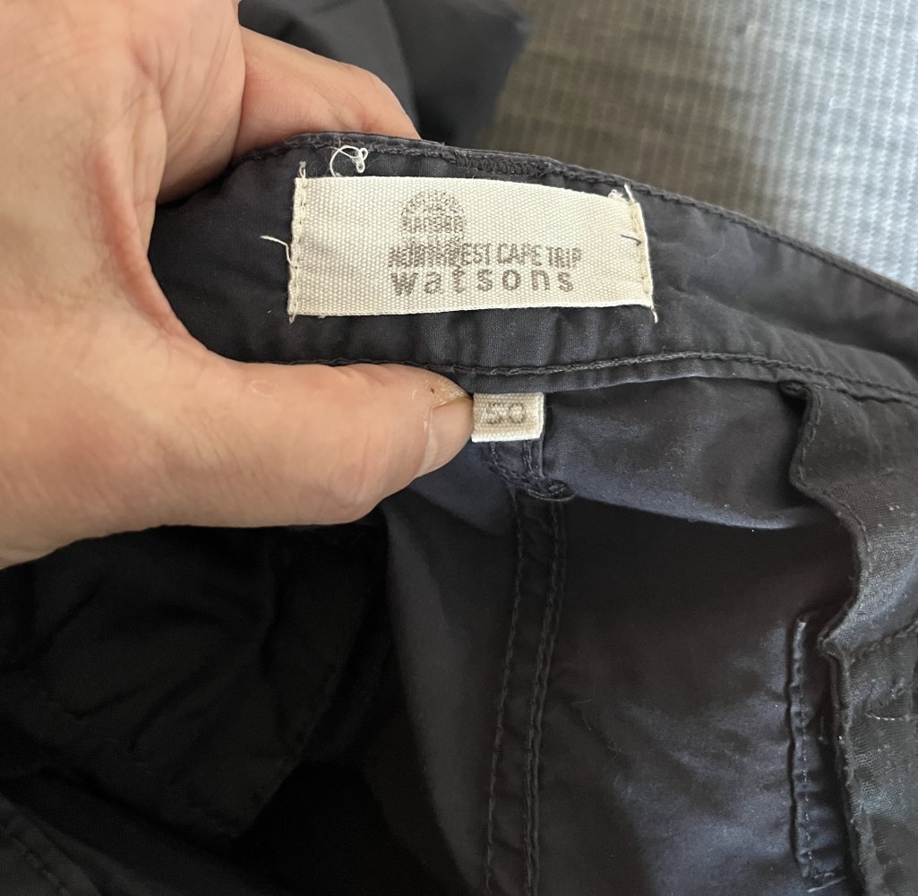 Watsons 2 in One Cargo Hose / Shorts Gr.50 Grau Blau mit vielen Taschen