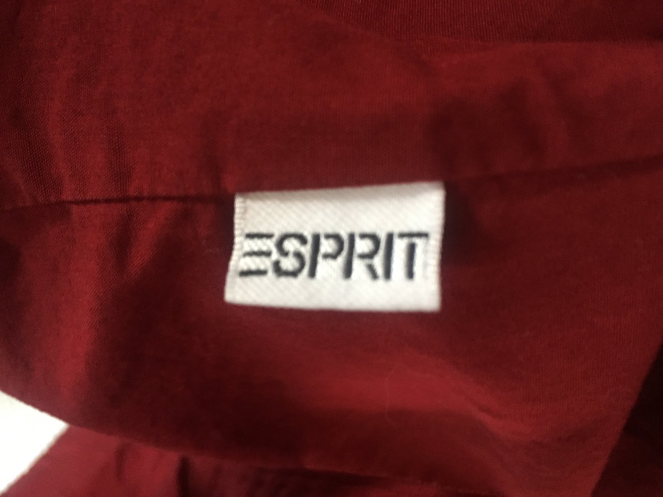 Esprit Bluse Gr.38 dunkelrot Baumwolle lässiger Schnitt