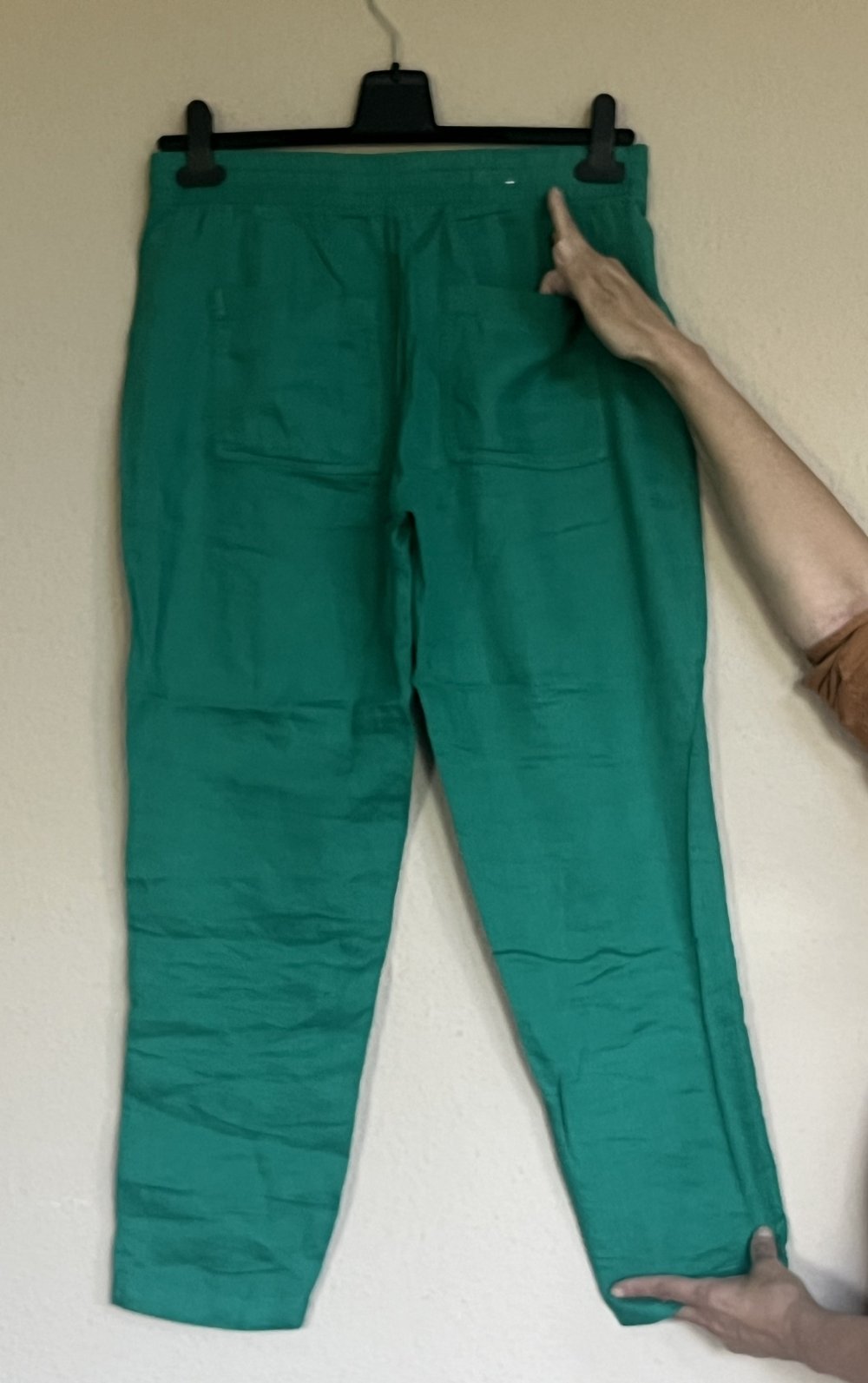 s.Oliver Pull Up Jog Pants Leinenhose Gr.36 grün