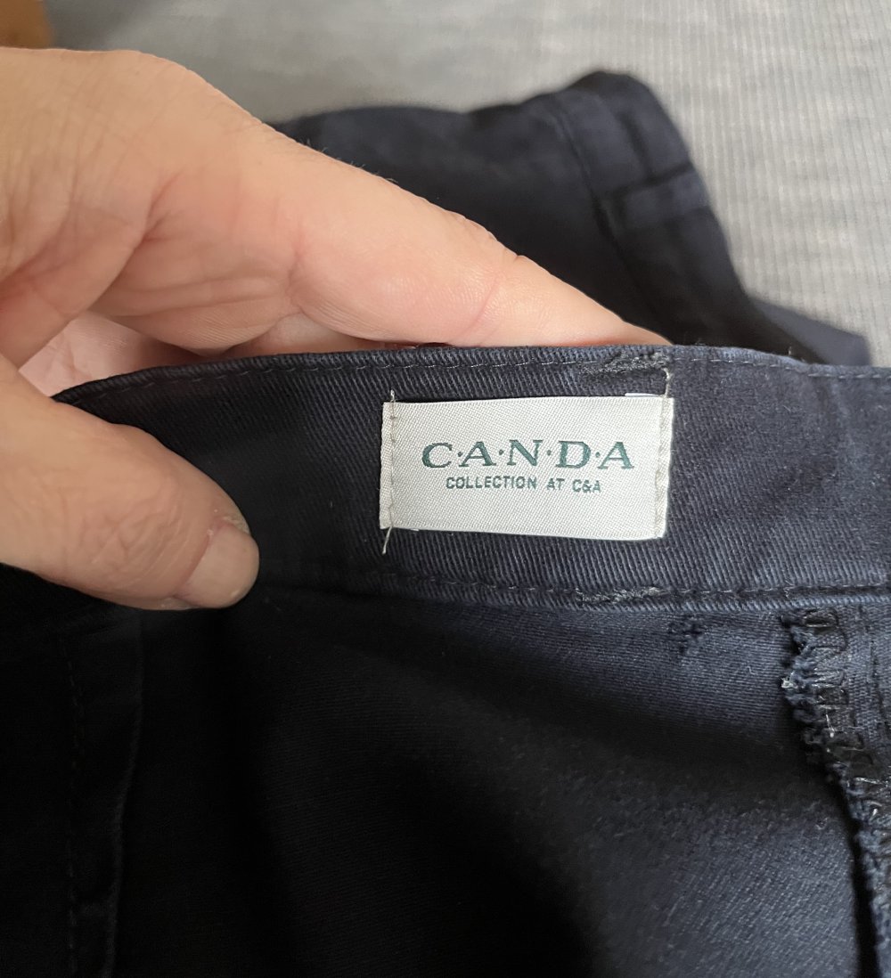 Canda High Waist Mommy Sommer Hose Gr.48 mit Gürtelschlaufen schwarz, weich bequem