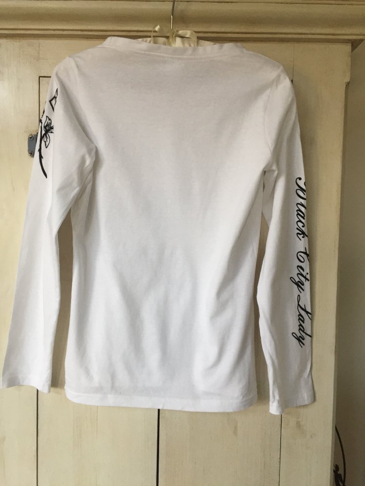 2 H&M Langarm Shirt, Unterhemden Gr.XS schwarz weiß