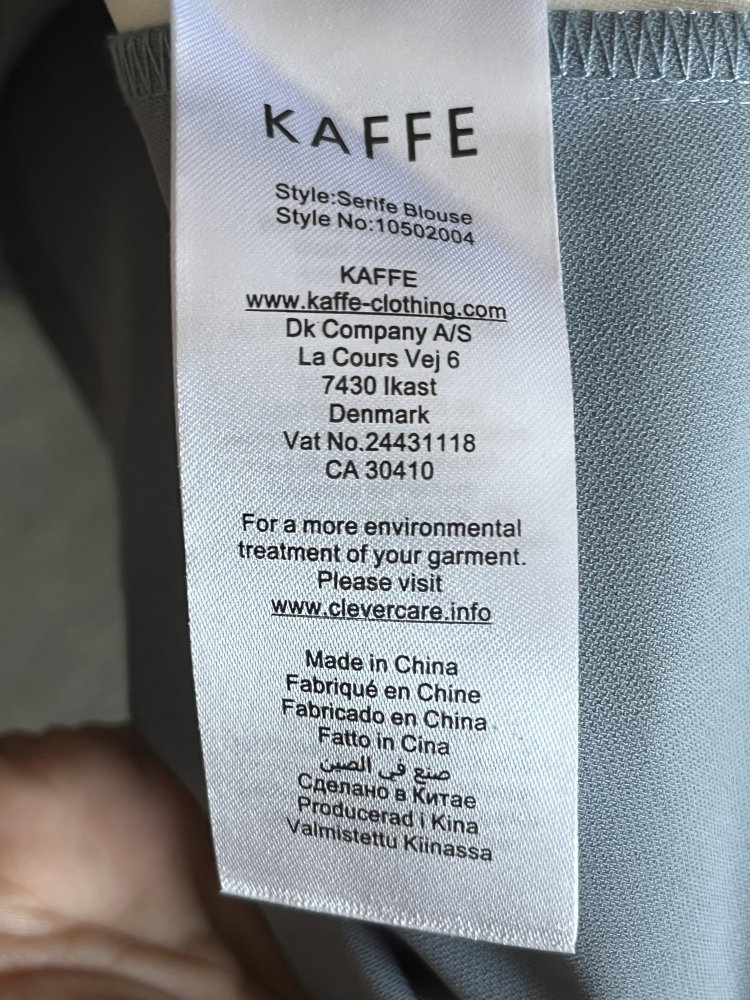 Kaffe Serife Blouse Gr.36 mit Galon Streifen grau / weiß NmE sehr hoher NP