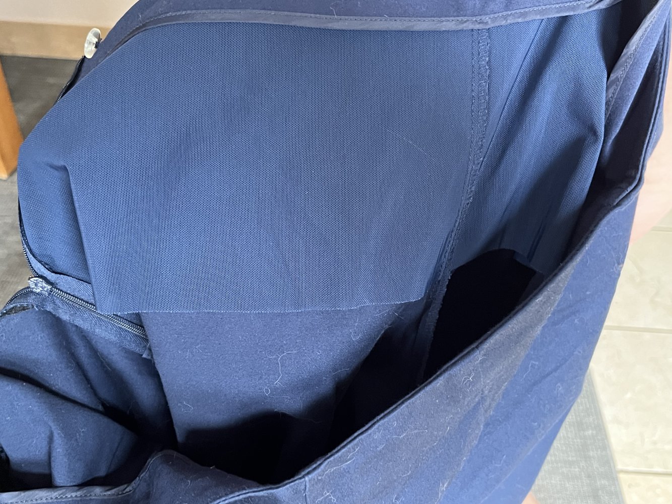 Charter Club High Waist Sommer Hose Gr.40 mit seitlichem Reißverschluss in blau