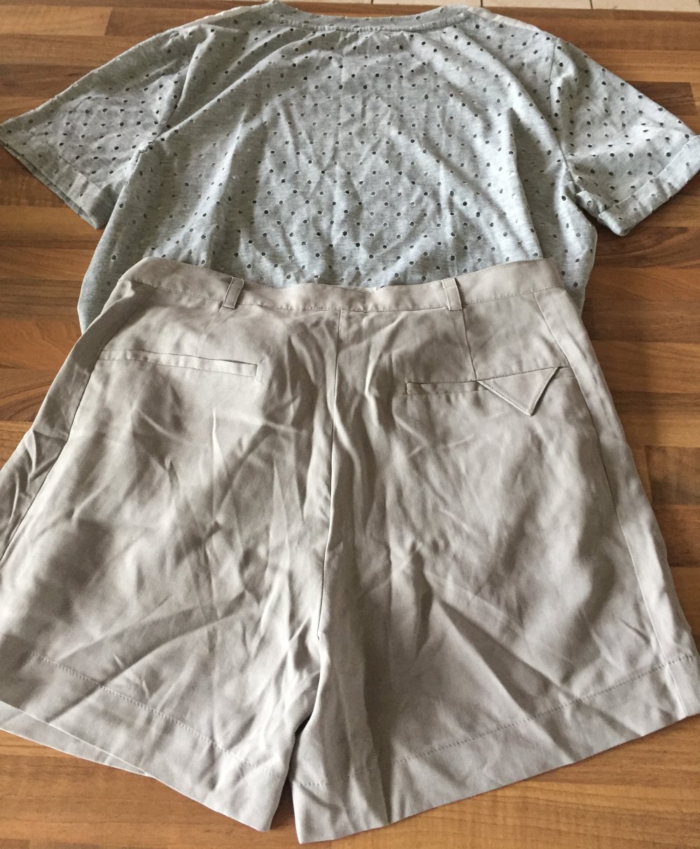 Sack´s Seiden High Waist Seiden Shorts Gr.0 / 34 hellgrau