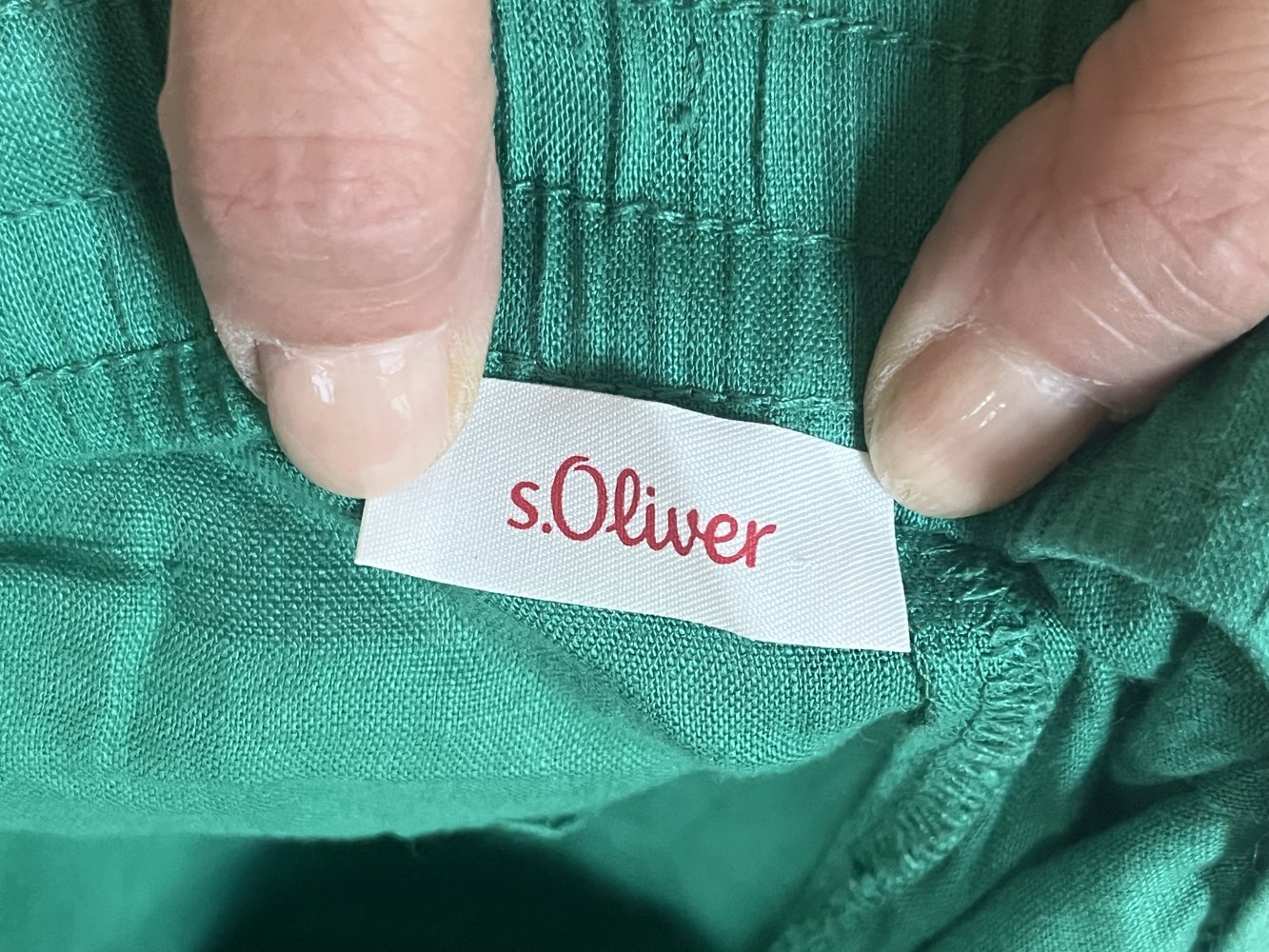 s.Oliver Pull Up Jog Pants Leinenhose Gr.36 grün