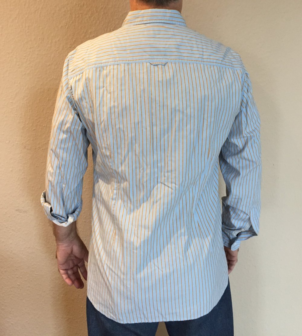 S.Oliver Hemd Lang Arm Slimfit Gr.L hellblau gelb gestreift kaum getragen und in einem Top Zustand, wie Neu