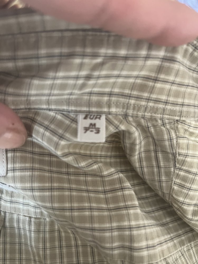 Springfield kurzarm Hemd Gr.M hellgrün dezent klein kariert, mit einer Brusttasche