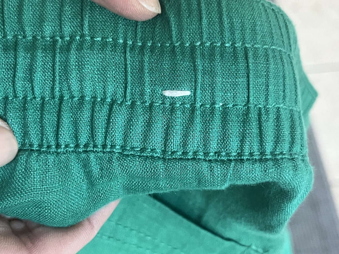 s.Oliver Pull Up Jog Pants Leinenhose Gr.36 grün
