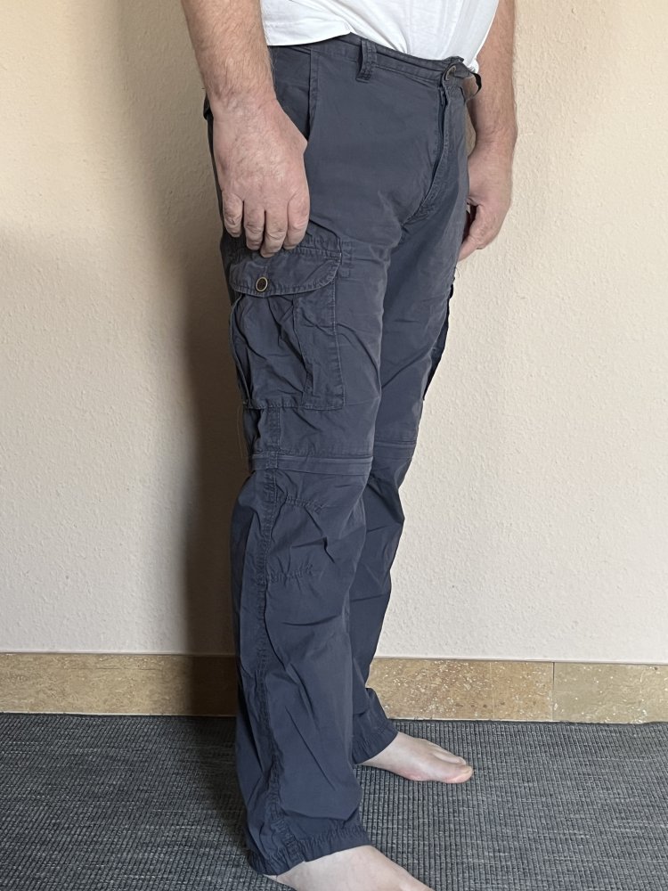 Watsons 2 in One Cargo Hose / Shorts Gr.50 Grau Blau mit vielen Taschen