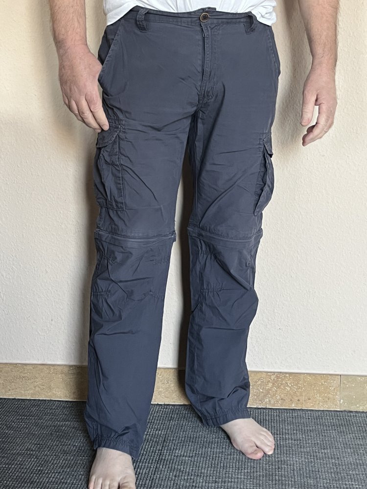 Watsons 2 in One Cargo Hose / Shorts Gr.50 Grau Blau mit vielen Taschen