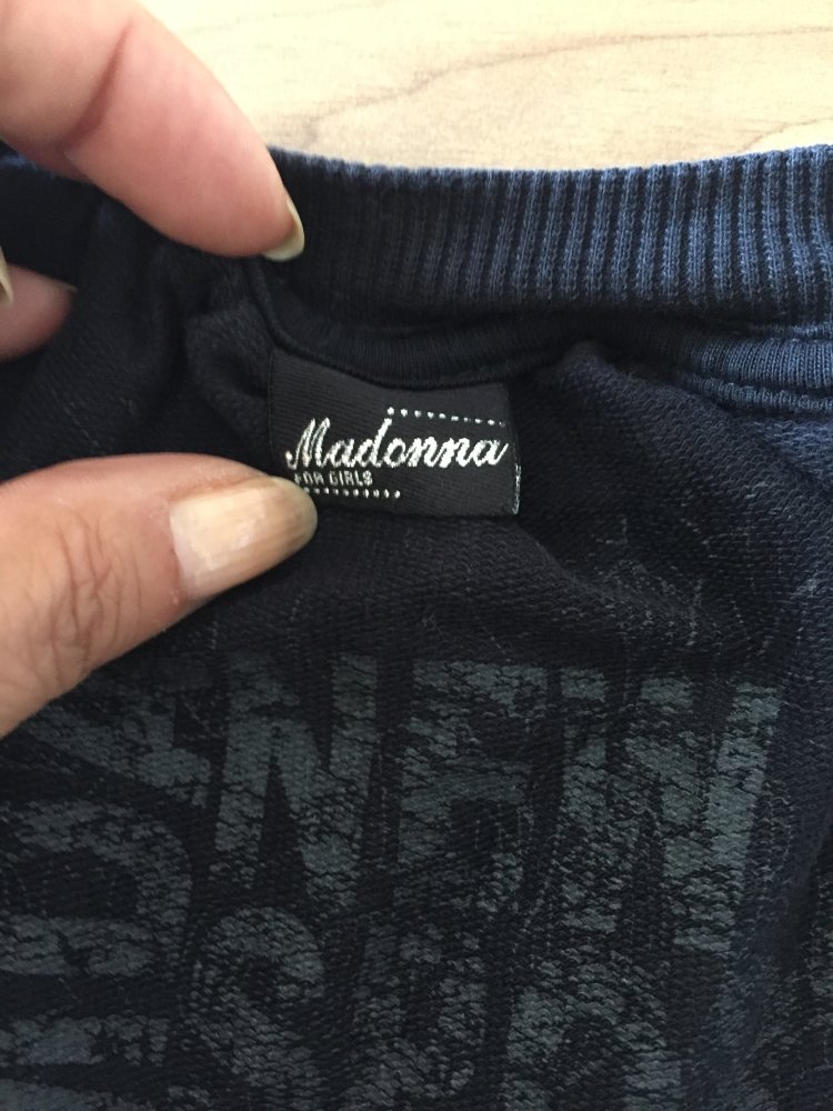 Madonna Warm up Sweaty mit Bauchtasche Gr.S langarm
