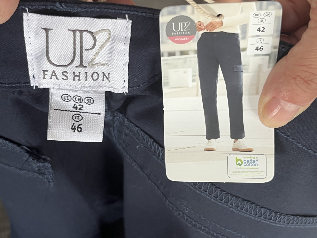 Up 2 Fashion Chino Cargo Hose Gr.40 Neu mit Etikett Navy