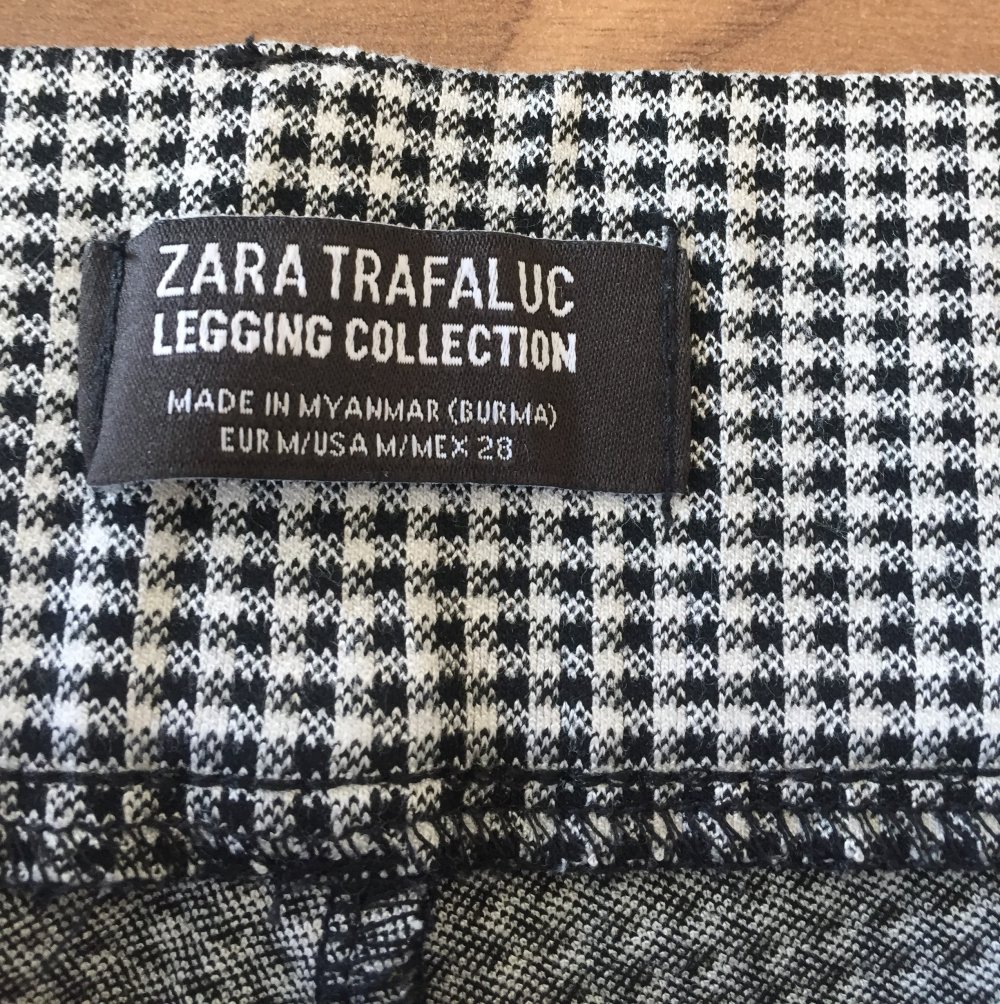 Zara Trafaluc Hahnentritt Leggins mit Seiten Reißverschluss Gr.S/M (28),