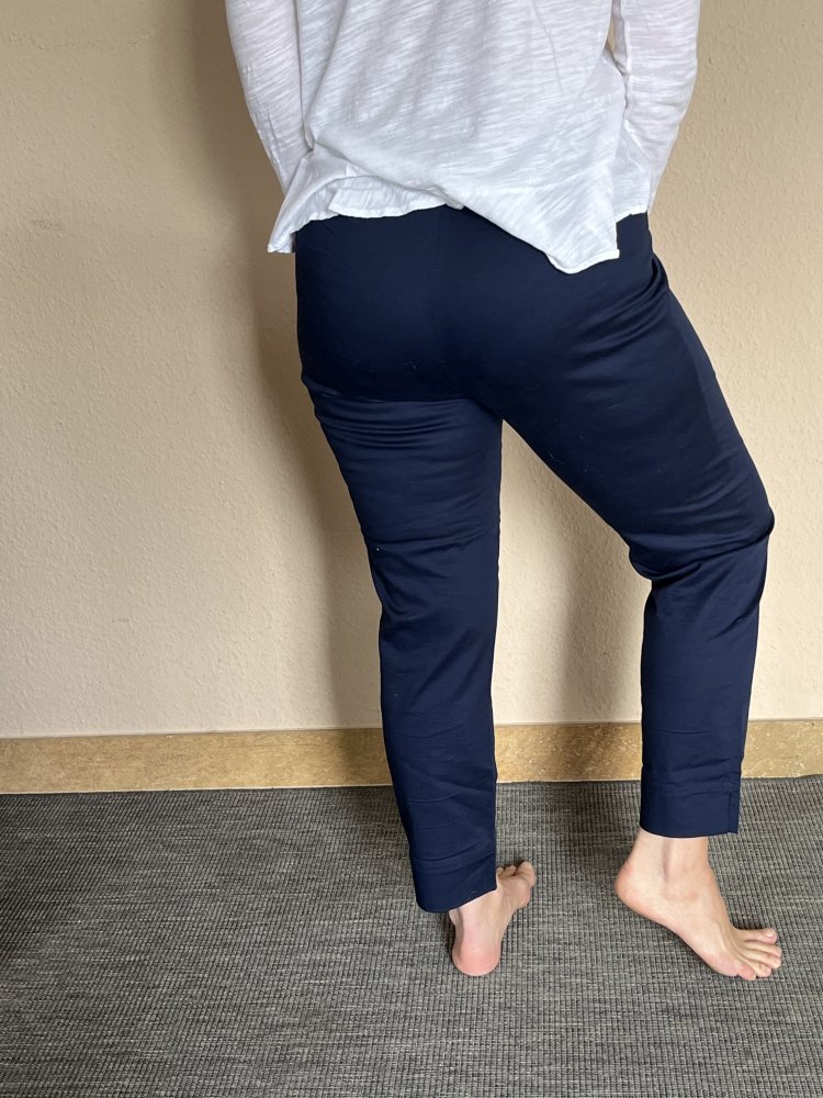 Charter Club High Waist Sommer Hose Gr.40 mit seitlichem Reißverschluss in blau
