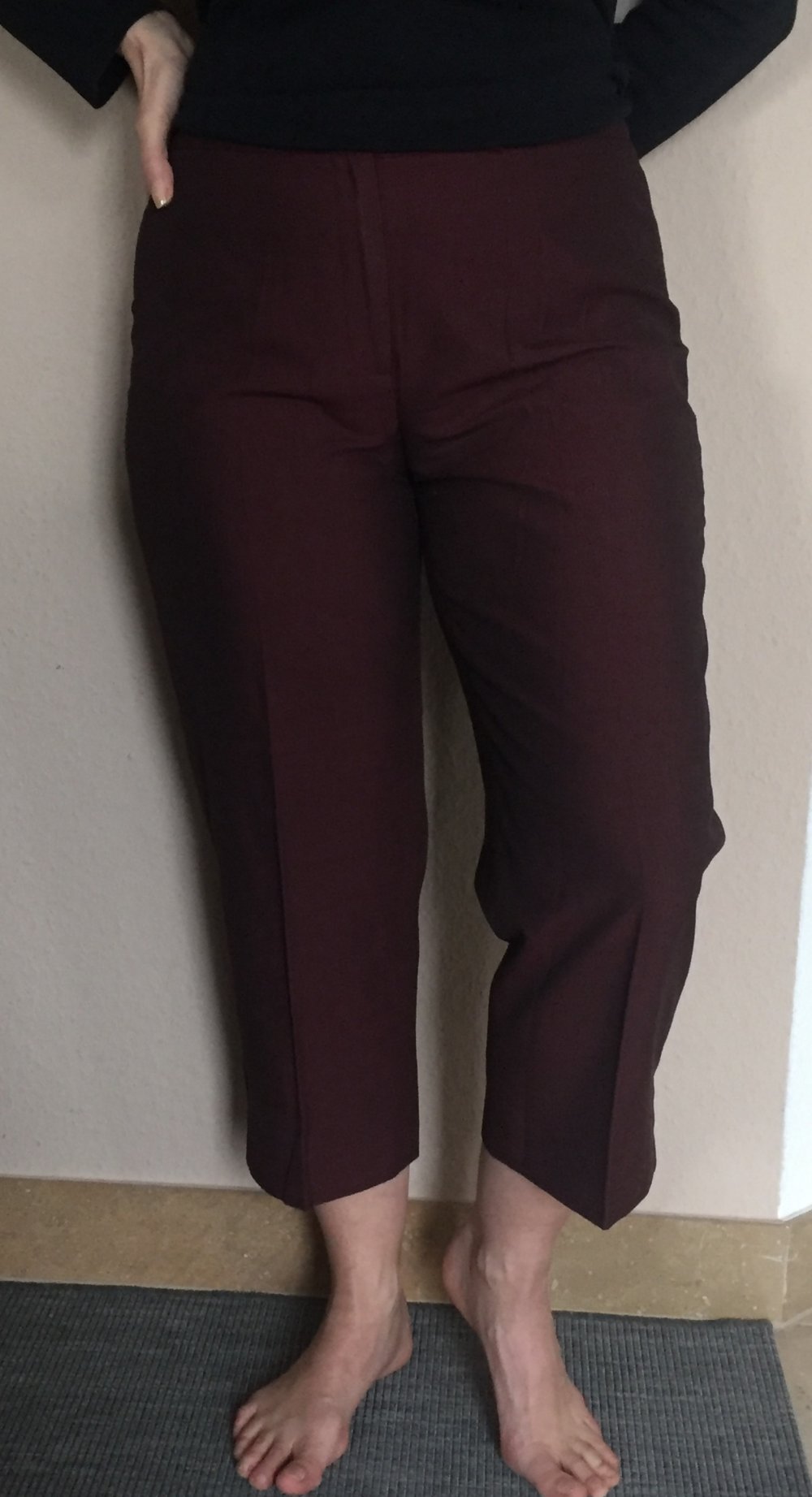 Miss H 3/4 Hose Gr.L Bordeaux Farben leicht glänzend