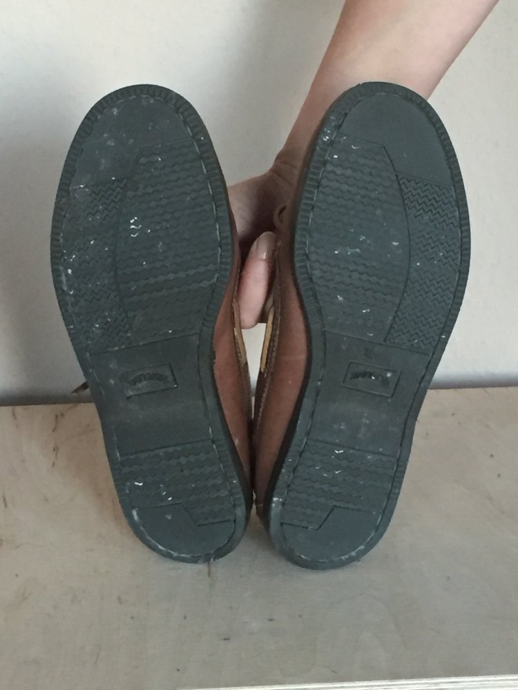 Navigate Bootsschuhe Leder Mokassins Gr.43 hellbraun Material Leder Außen und Innen, Kunststoff Sohlen