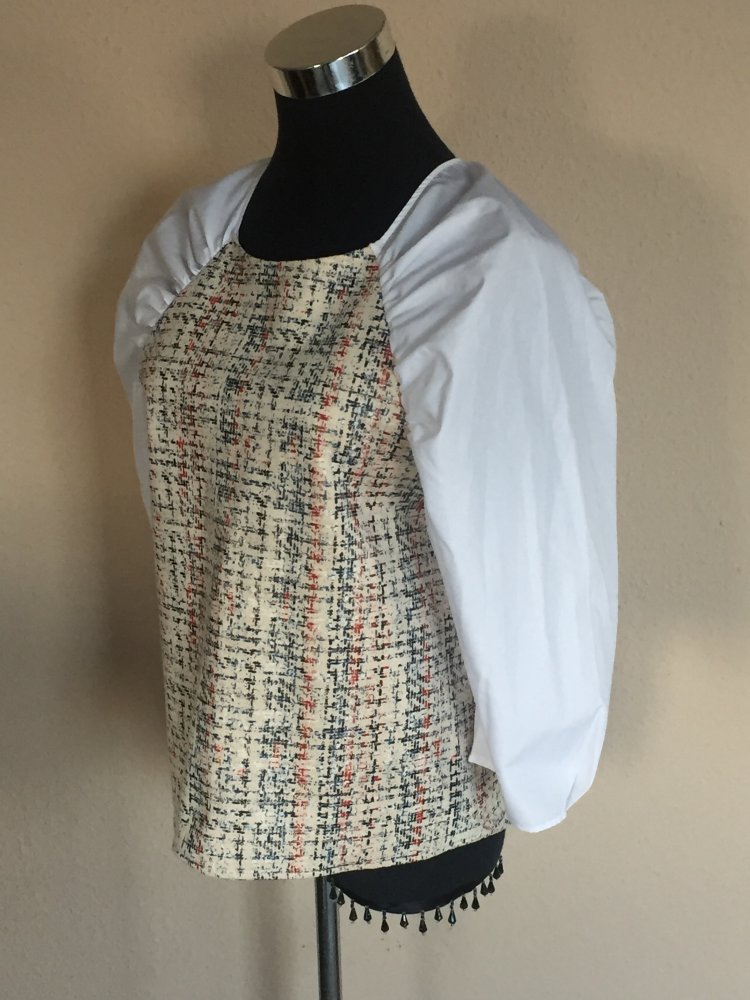 Zara Bluse Material Mix Bluse Gr.XS Neu mit Etikett