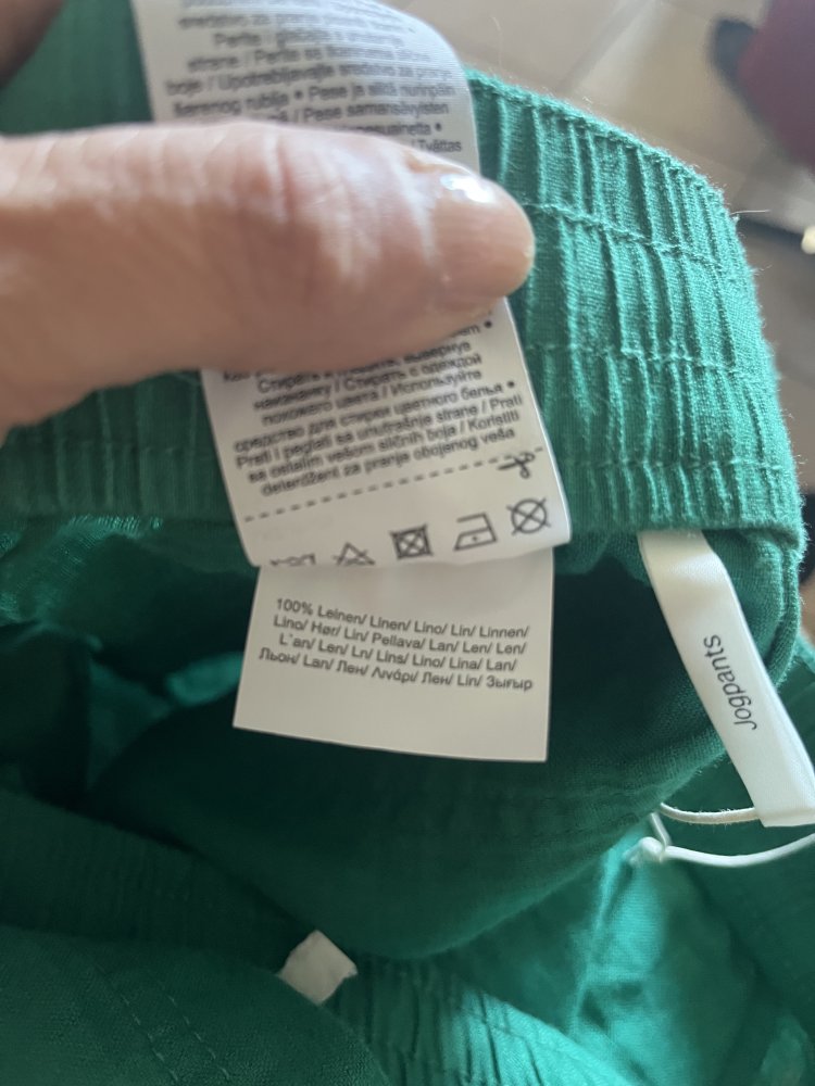 s.Oliver Pull Up Jog Pants Leinenhose Gr.36 grün