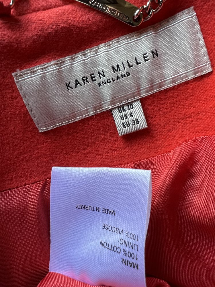 Karen Millen cotton red coat